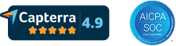 Capterra 4.9 - AICPA SOC Capterra 4.9 - AICPA SOC