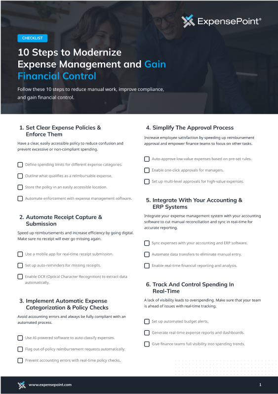 Expense Management Checklist